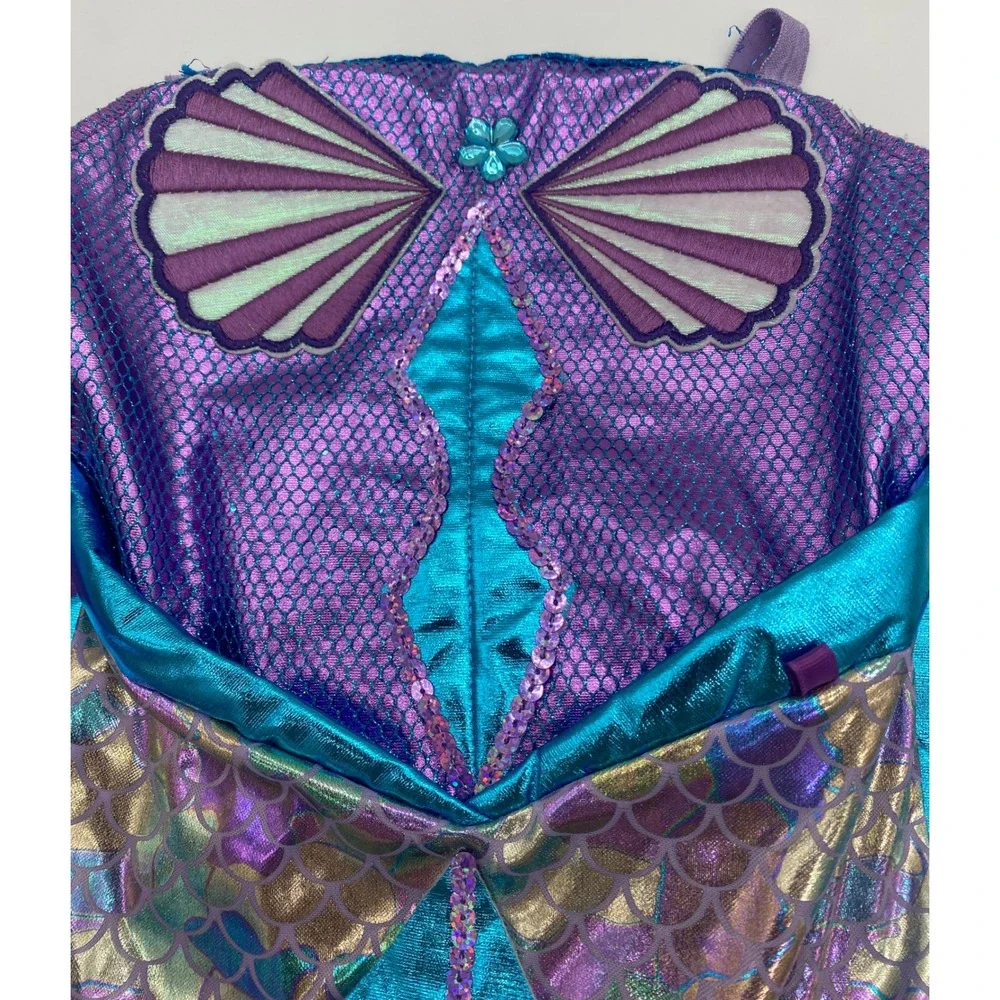 Teetot & Co Mermaid Princess Costume Dress Purple Turquoise Kids Size 3-4